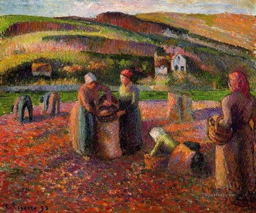 カミーユ・ピサロ Painting - ジャガイモの収穫 1893年 カミーユ・ピサロ